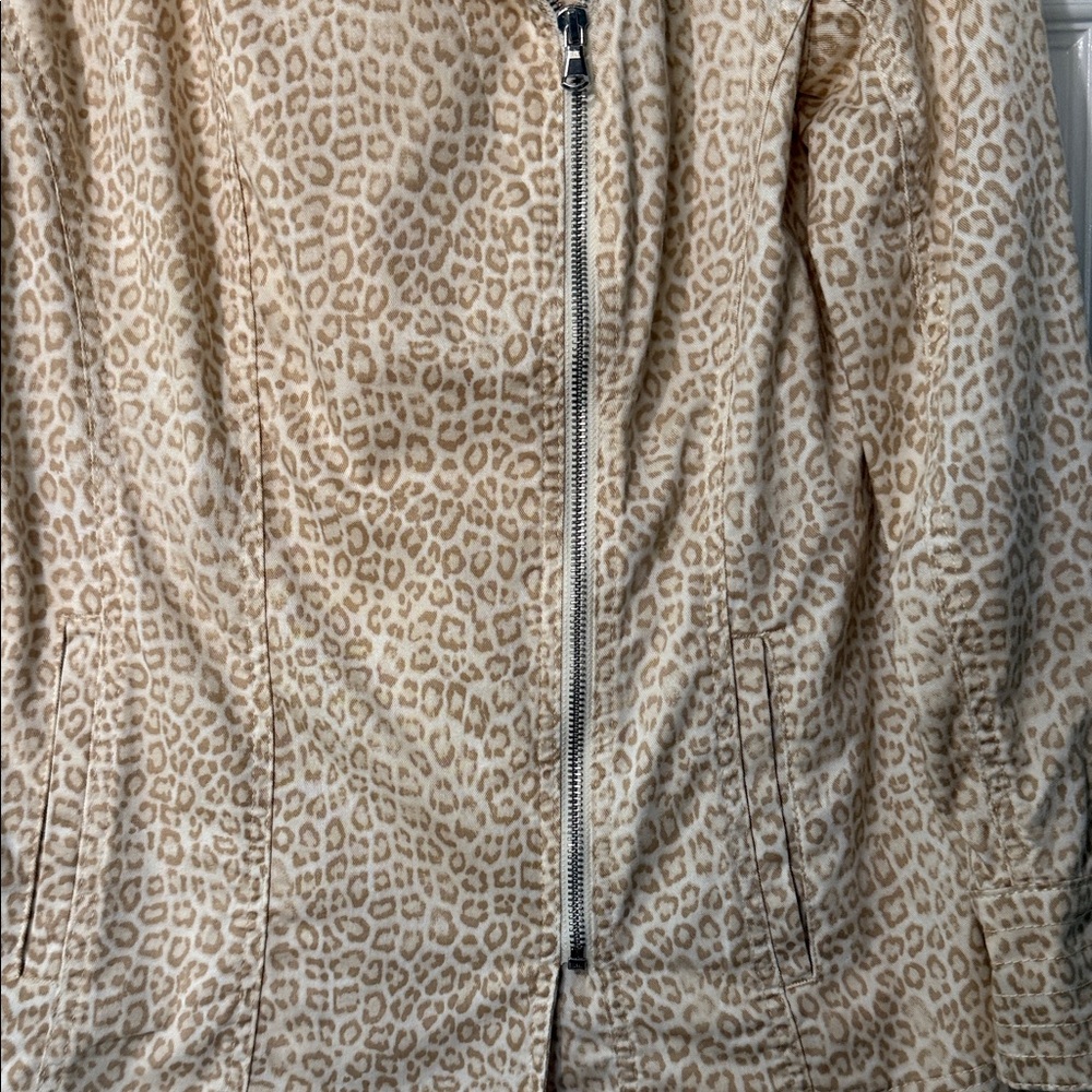 Chico's Cream Leopard Utility Jacket - image 5